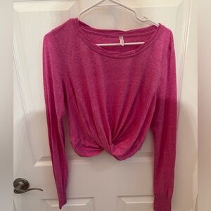 FP Movement by Free People Fuchsia Twist Front Athletic Top